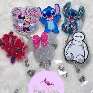 Cartoon character badge reels